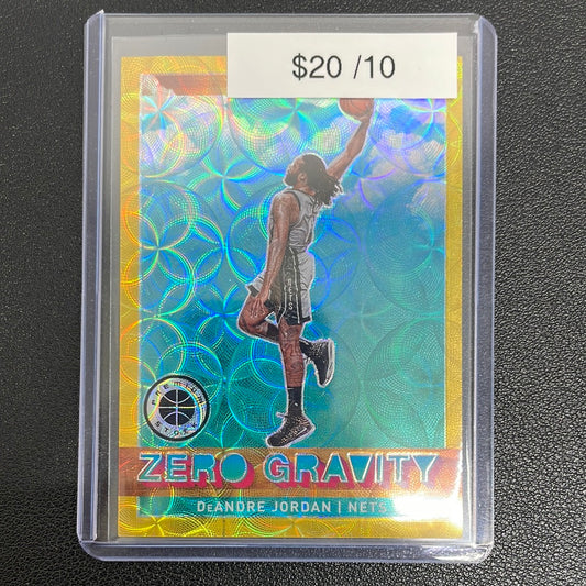 2019-20 NBA Hoops Premium Stock Zero Gravity Gold Scope DeAndre Jordan /10