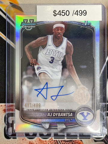 2025-26 Bowman Chrome Basketball Aj Dybantsa 1st Bowman Autograph Refractor /499