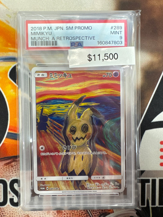 2018 Pokemon Japanese SM Promo Mimikyu 289/SM-P Munch: A Retrospective PSA 9