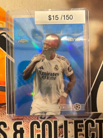 2026 Topps Chrome Champions League Vini Jr. Silenced Blue Refractor /150