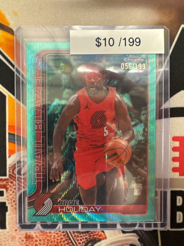 2026 Topps Chrome NBA Update Jrue Holiday Aqua Wave Refractor /199