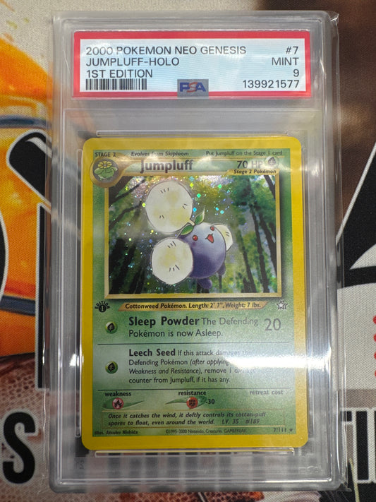 Pokémon 1st Edition Jumpluff Holo Neo Genesis 7/111 PSA 9