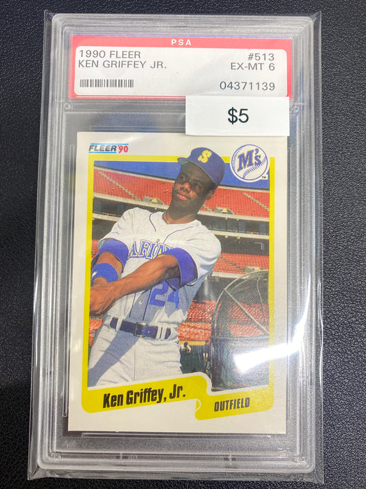 1990 Fleer Ken Griffey Jr. PSA 6