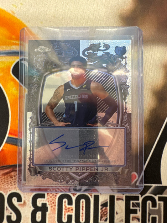 2025-26 Topps Chrome Basketball Scotty Pippen Jr. Signature Style Card