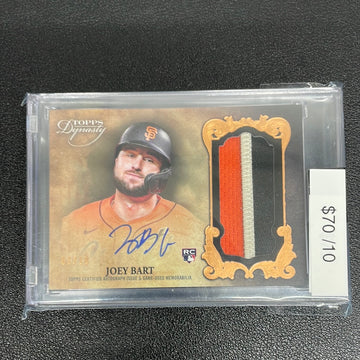 2021 MLB Topps Dynasty Joey Bart Dynastic Decoration Rookie Patch Auto /10