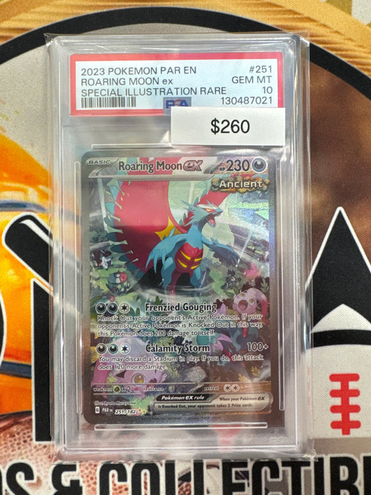 Pokémon Roaring Moon ex Paradox Rift SIR 251/182 PSA 10