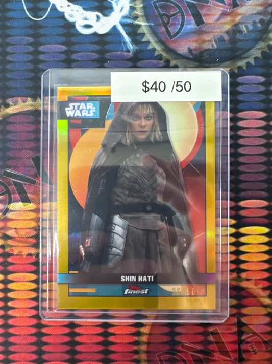 Topps Finest Star Wars Shin Hati Gold Refractor /50