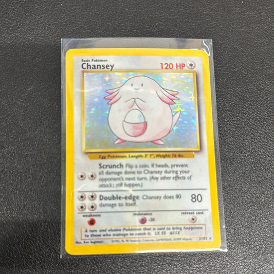 Pokémon Chansey Base Set Holo 3/102 LP