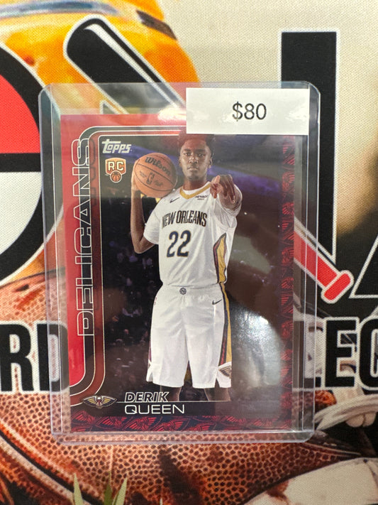 2025-26 Topps Flagship NBA Derik Queen Pelicans Team Logo Foil