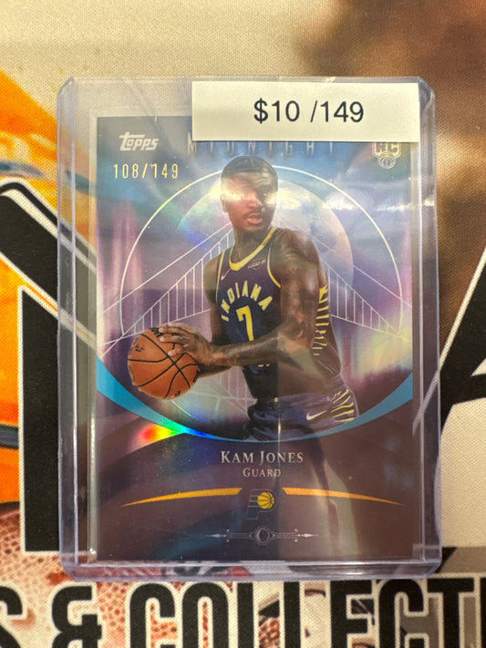 2025-26 Topps Midnight NBA Kam Jones Yellow Refractor /149