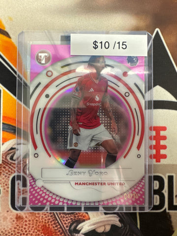 2026 Topps Pristine English Premier League Leny Yoro Pink Refractor /15