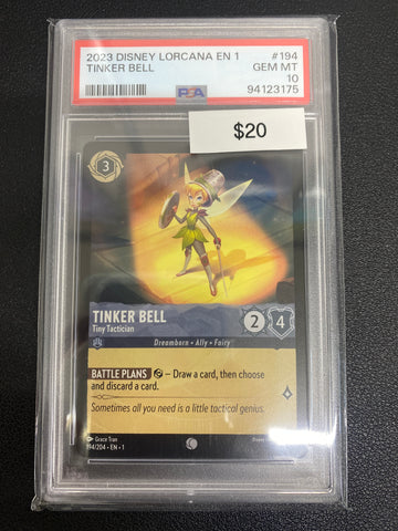 Disney Lorcana The First Chapter Tinker Bell PSA 10