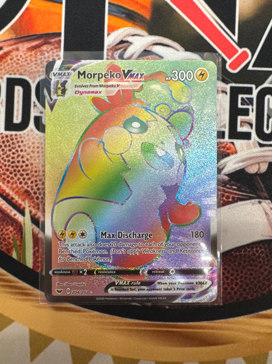 Pokémon Morpeko Vmax 204/202 Secret S&S Base Set