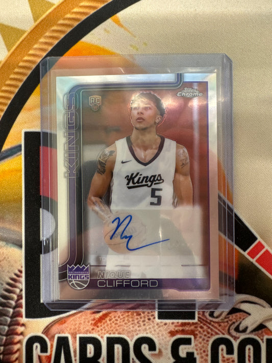 2025-26 Topps Chrome NBA Nique Clifford Rookie Autograph