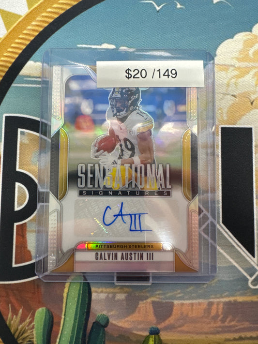 2024 Panini Prizm NFL Calvin Austin II Sensational Signatures /149