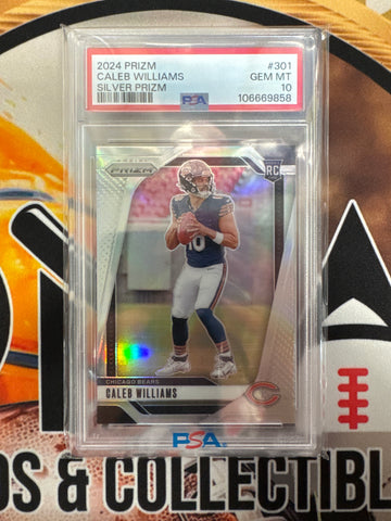 2024 Panini Prizm NFL Caleb Williams Rookie Silver Prizm PSA 10