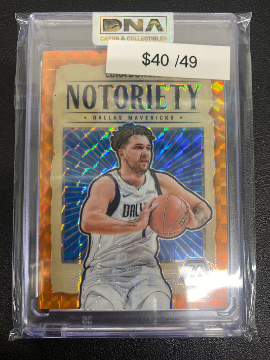 2023-24 Mosaic Luka Dončić Orange Notoriety /49