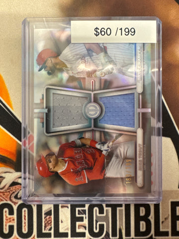 2026 Topps Tribute MLB Mike Trout & Bryce Harper Tribute Dual Relic Refractor /199