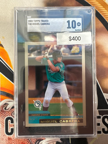 2000 Topps Traded Miguel Cabrera Rookie SGC 10