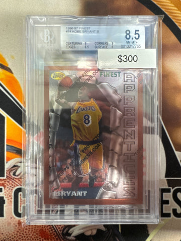 1996-97 Topps Finest Kobe Bryant Apprentices Rookie BGS 8.5