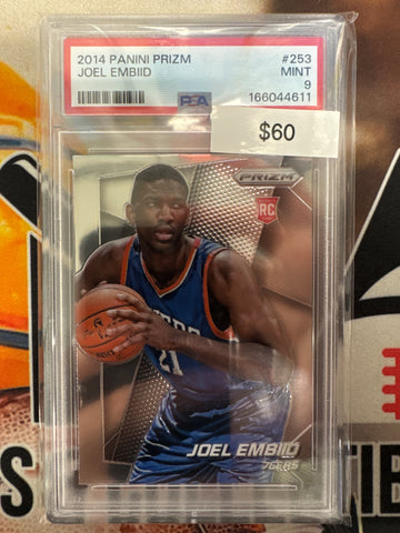 2014 Panini Prizm NBA Joel Embiid Rookie PSA 9