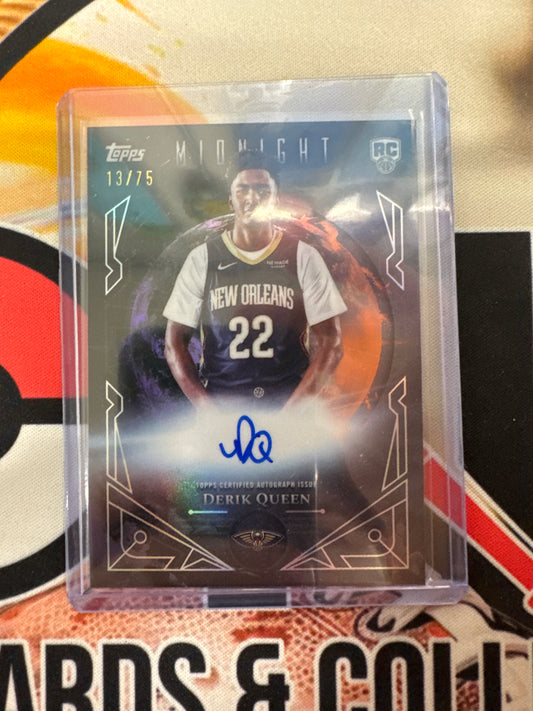 2025-26 Topps Midnight NBA Derik Queen Rookie Autograph Midnight Sun /75