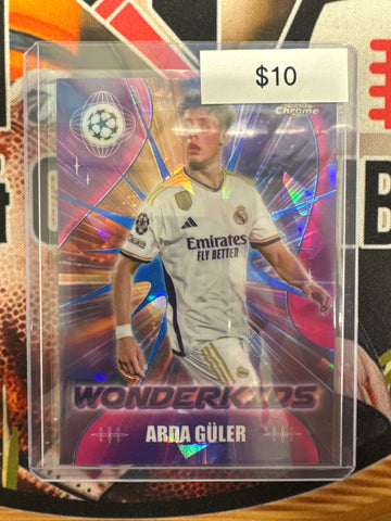 2024 Topps Chrome UEFA Champions League Sapphire Arda Guler Wonderkids Base