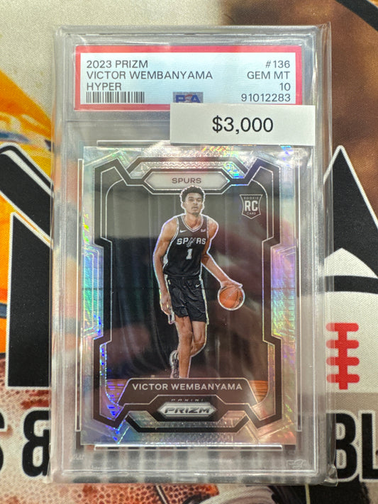 2023 Panini Prizm NBA Victor Wembanyama Rookie Hyper Prizm PSA 10