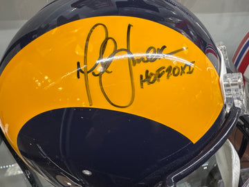 Marshall Faulk Autographed LA Rams Helmet