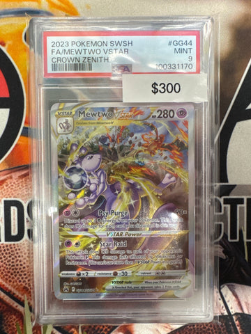 Pokémon Mewtwo VSTAR Galarian Gallery Crown Zenith GG44/GG70 PSA 9