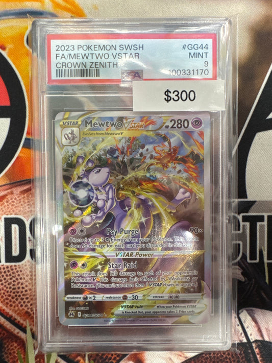 Pokémon Mewtwo VSTAR Galarian Gallery Crown Zenith GG44/GG70 PSA 9