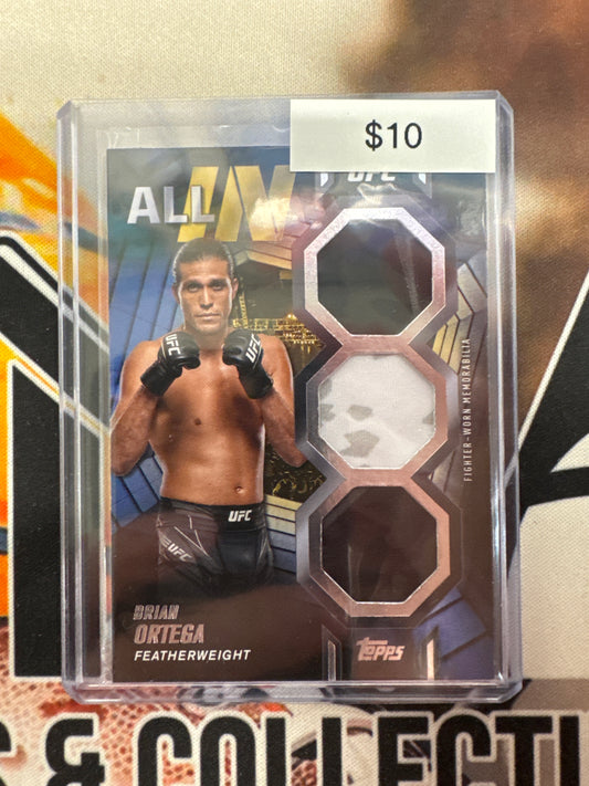 2024 Topps Knockout UFC Brian Ortega All-In Triple Relic
