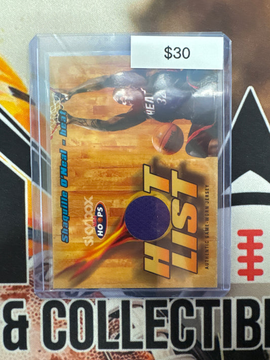 2005 Fleer Skybox Basketball NBA Hoops Shaquille O’Neal Hot List Game-Worn Relic
