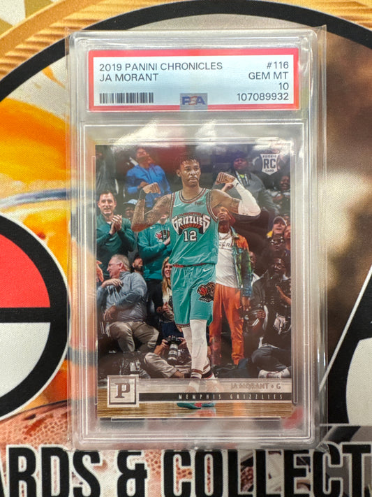 2019 Panini Chronicles NBA Ja Morant Rookie PSA 10