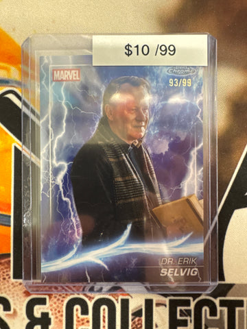 2025 Topps Chrome Marvel Studios Erik Selvig Thor Refractor /99