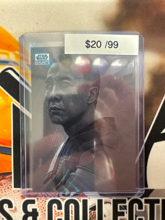 2025 Topps Star Wars Galaxy Chirrut Imwe Wave Refractor /99