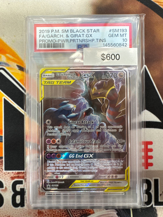 Pokemon Garchomp & Giratina GX SM193 Tag Team PSA 10