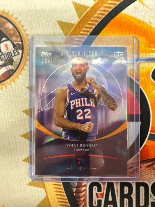 2025-26 Topps Midnight NBA Johni Broome Rookie Gold Refractor /50