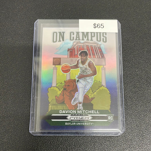 2021 NBA Davion Mitchell Prizm Draft Picks On Campus Rookie