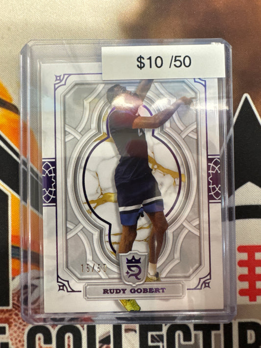2024 Topps Royalty Basketball Rudy Gobert Purple Refractor /50
