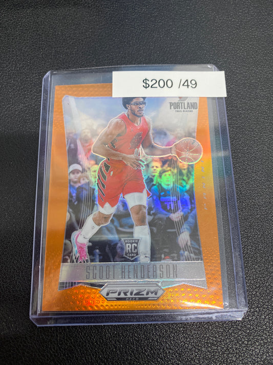 2023-24 Panini Prizm Scoot Henderson Throwback Prizm Orange /49