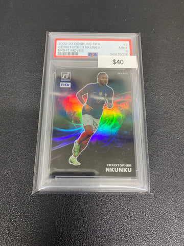 2022-23 FIFA Donruss Christopher Nkunku Night Moves PSA 9