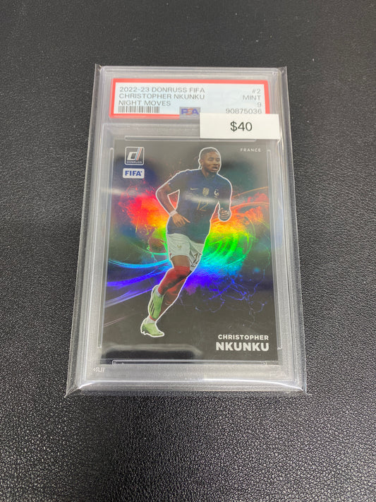 2022-23 FIFA Donruss Christopher Nkunku Night Moves PSA 9