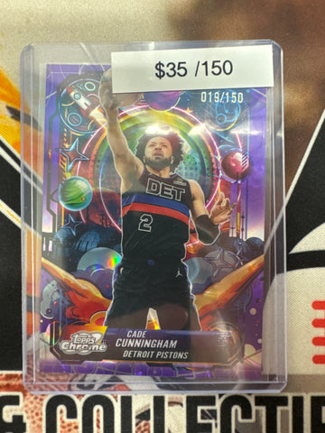 2026 Topps Chrome Cosmic NBA Cade Cunningham Propulsion Purple Wave Refractor /150
