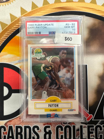 1990 Fleer Update NBA Gary Payton Rookie PSA 10