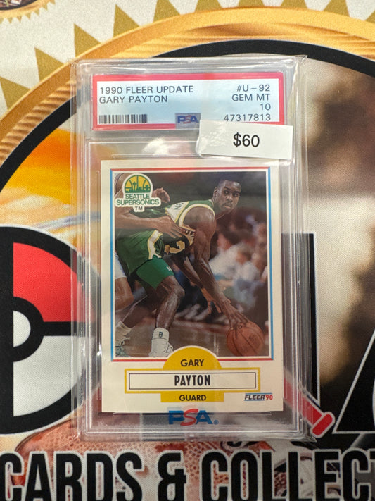 1990 Fleer Update NBA Gary Payton Rookie PSA 10