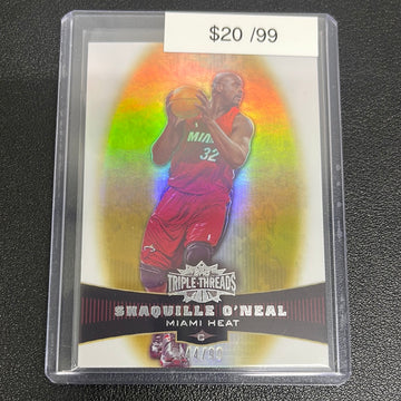 2007 NBA Topps Triple Threads Shaquille O’Neal Gold /99