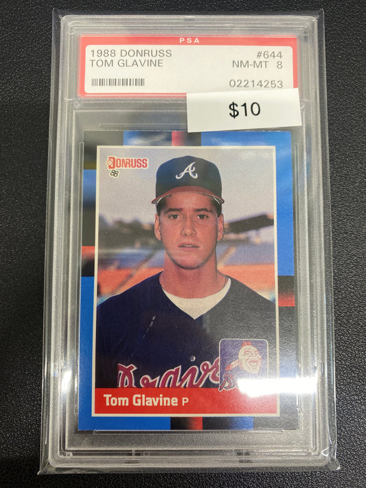 1988 Donruss Tom Glavine PSA 8