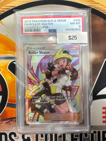 Pokémon Roller Skater Cosmic Eclipse Full Art 235/236 PSA 8
