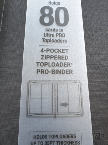 Ultra Pro 4 pocket top load binder zippered